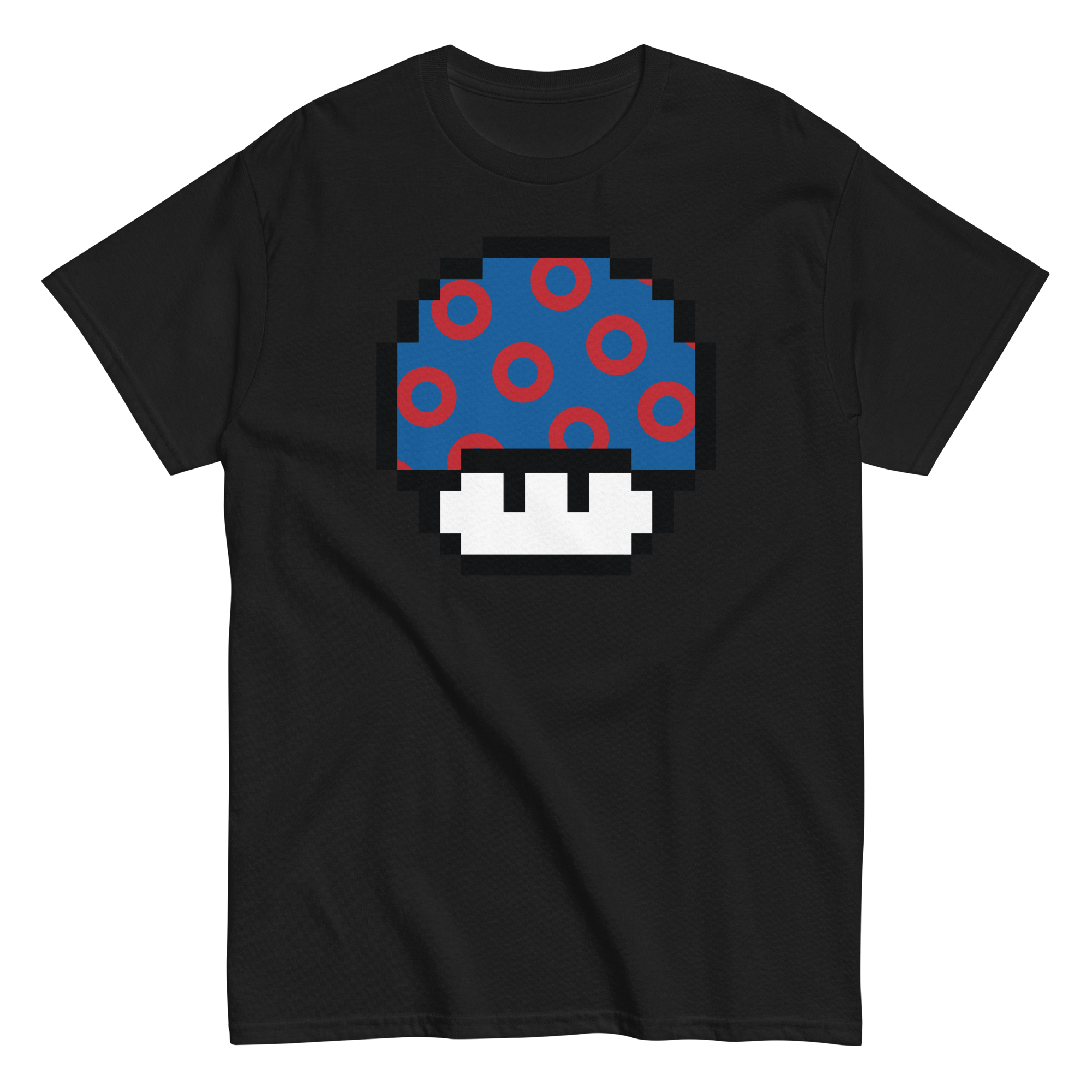 Fishman Donut Pixellated Super Mushroom Tee