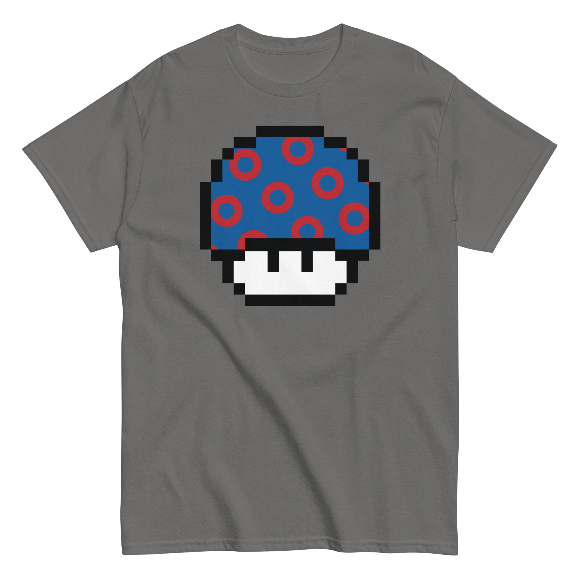 Fishman Donut Pixellated Super Mushroom Tee