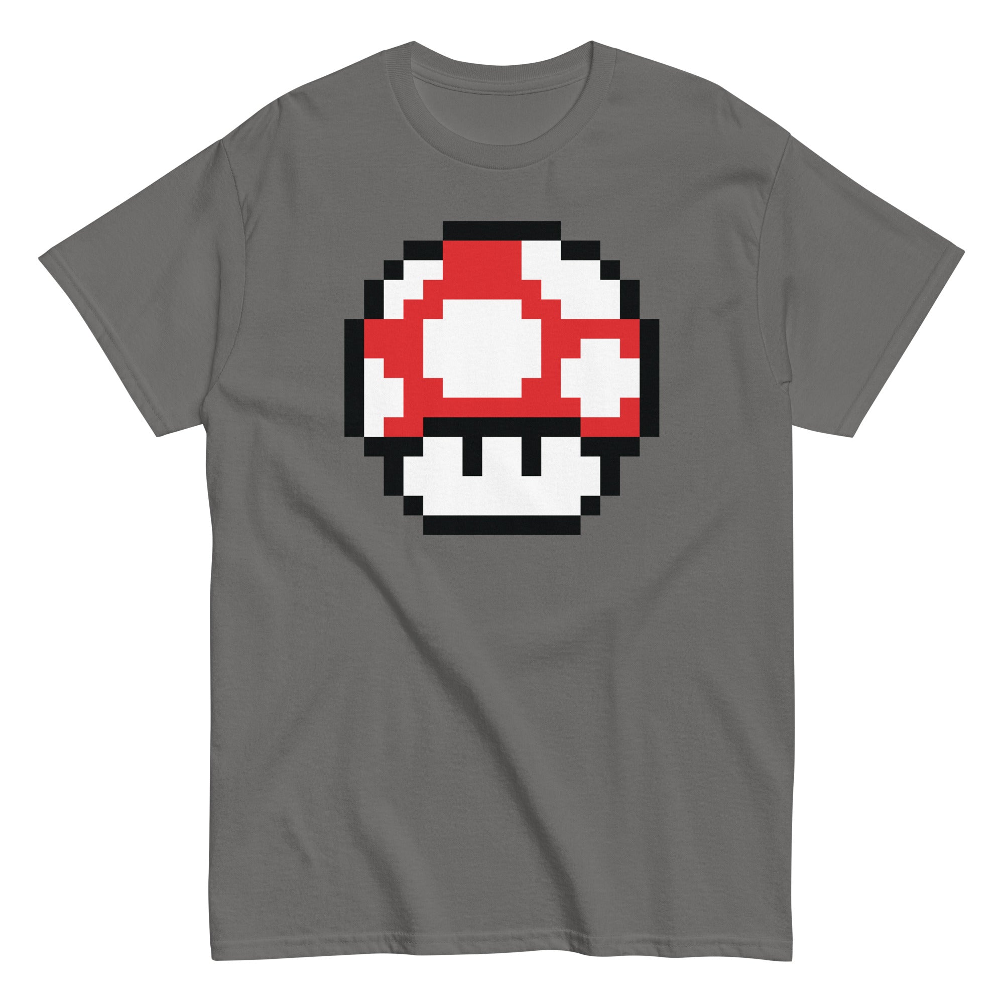 Pixellated 1-Up Mushroom Video Game Tee