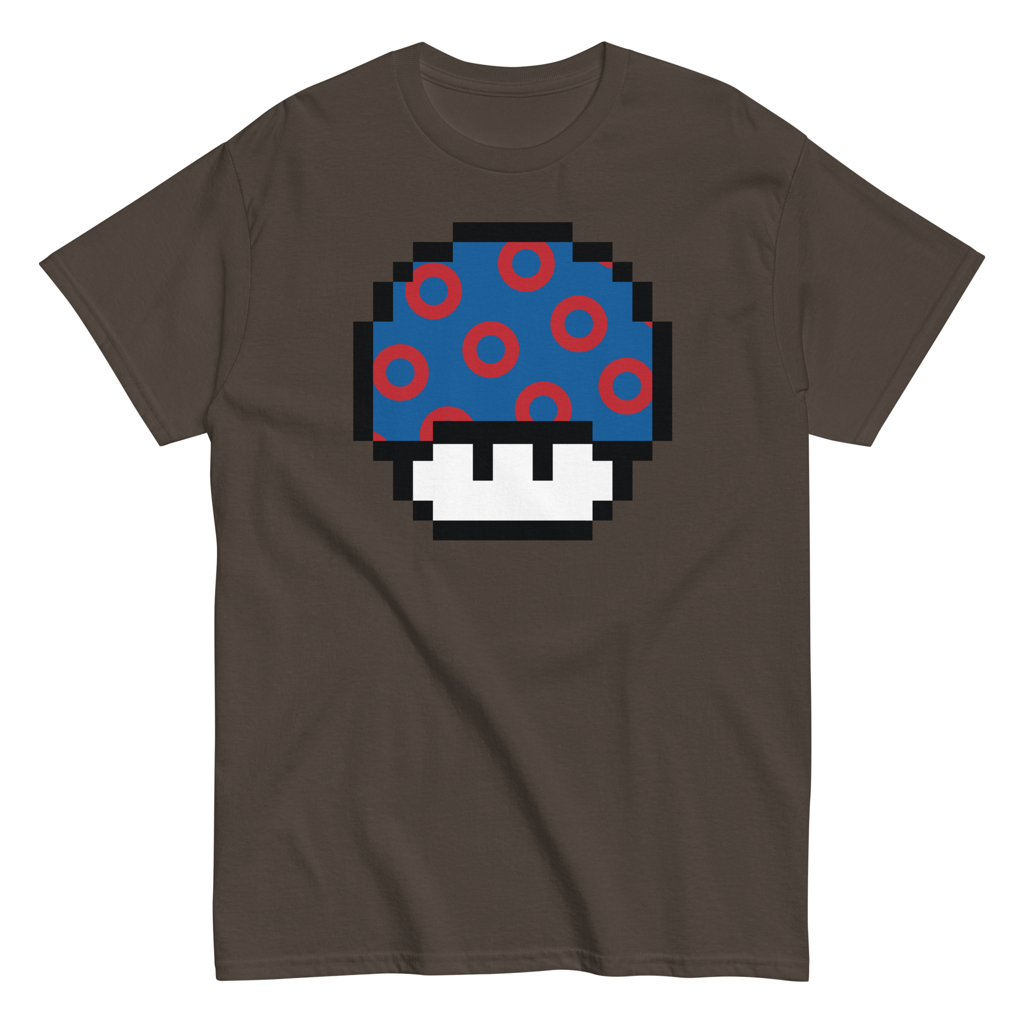 Fishman Donut Pixellated Super Mushroom Tee