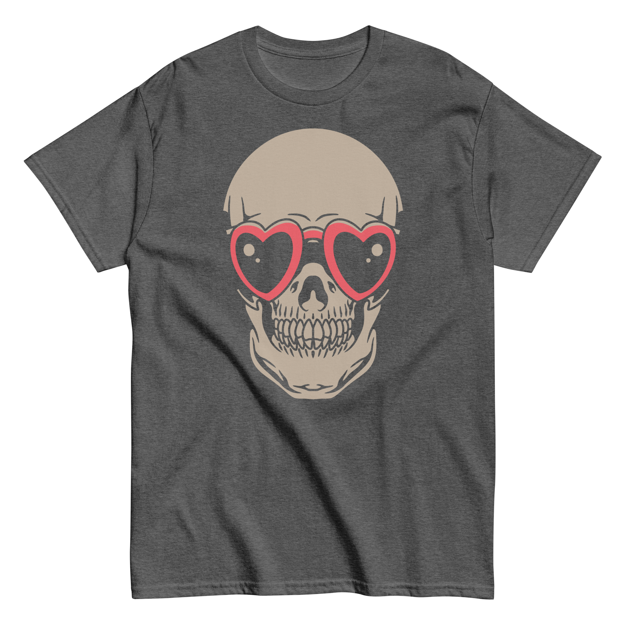 Skull Heart Sunglasses Graphic Tee