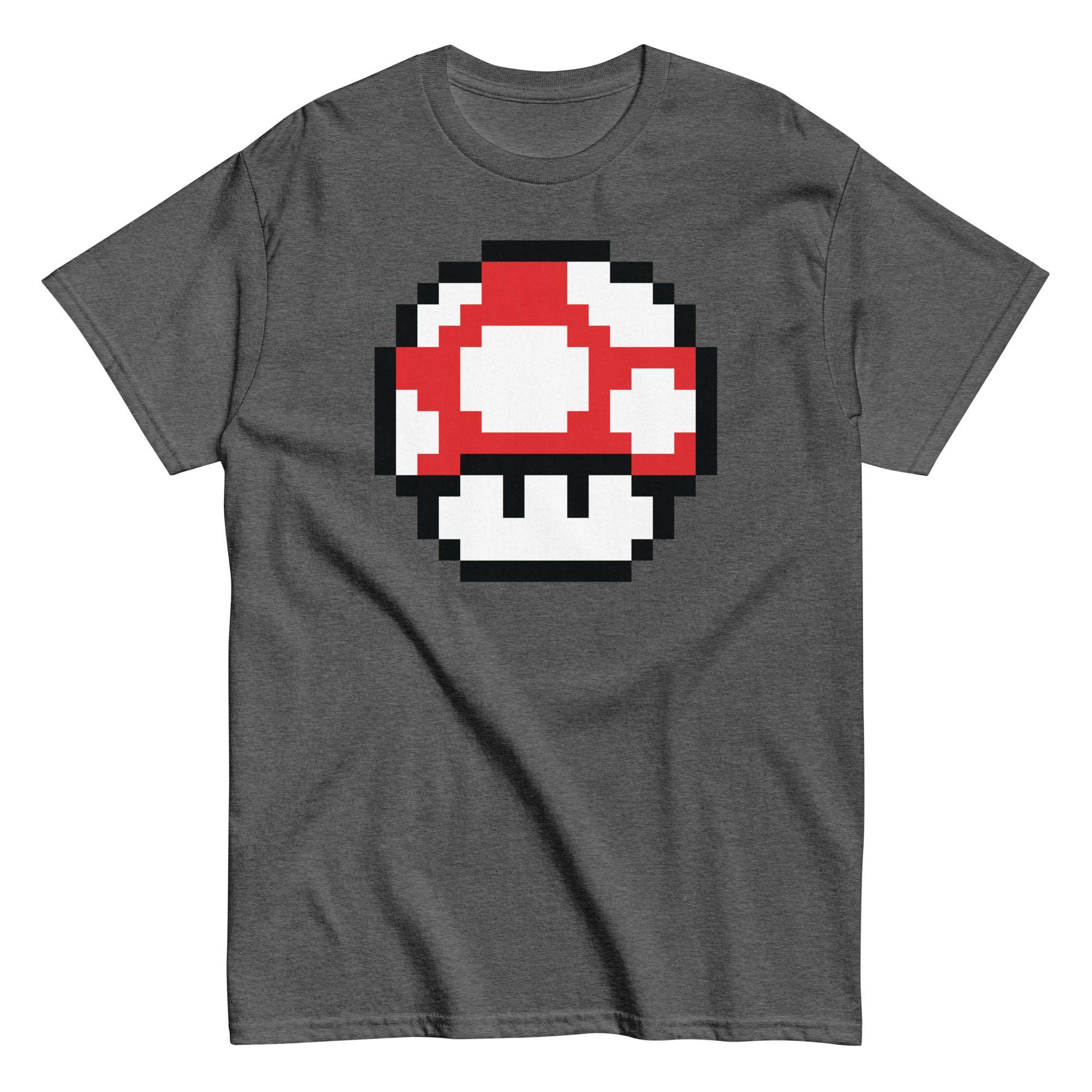 Pixellated 1-Up Mushroom Video Game Tee