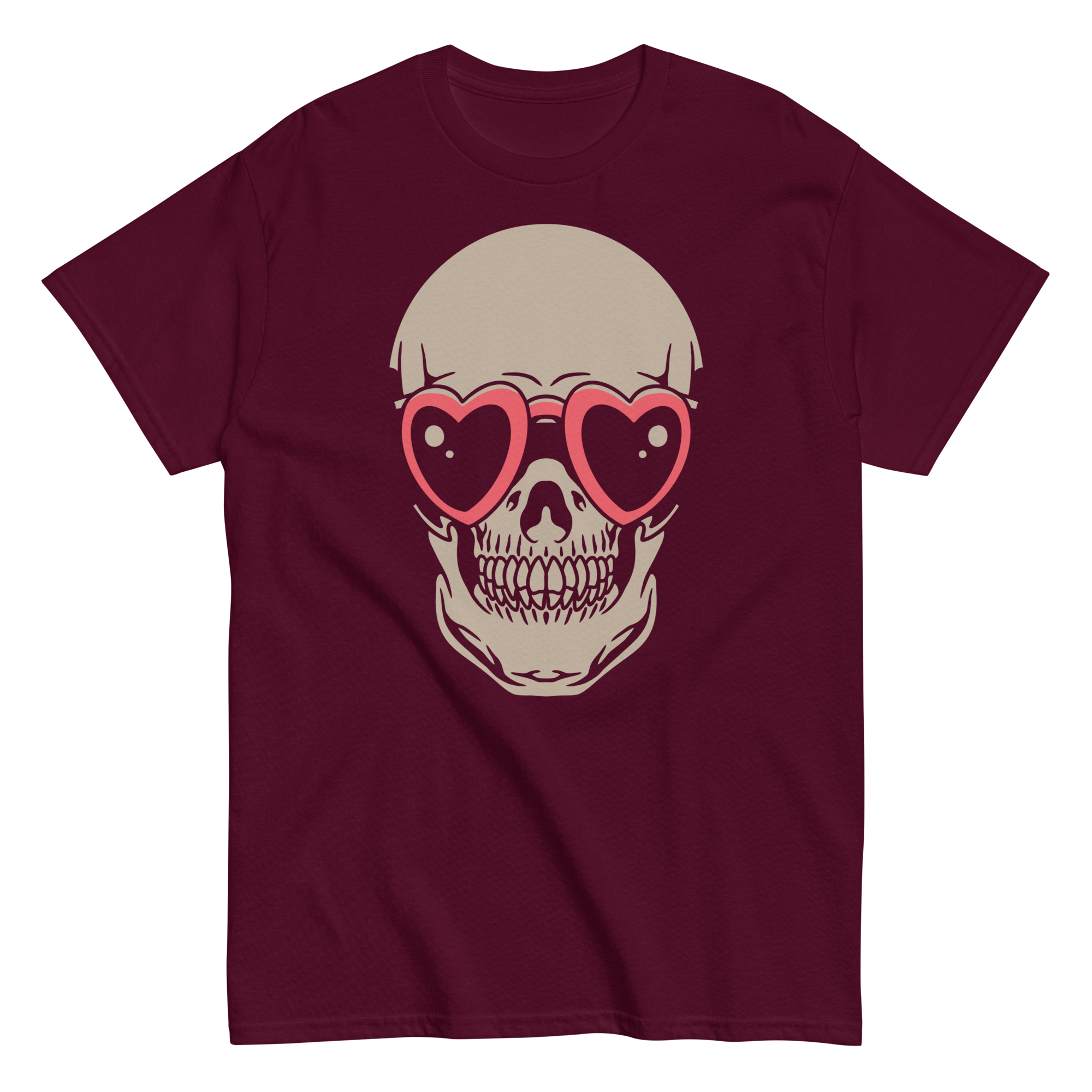 Skull Heart Sunglasses Graphic Tee