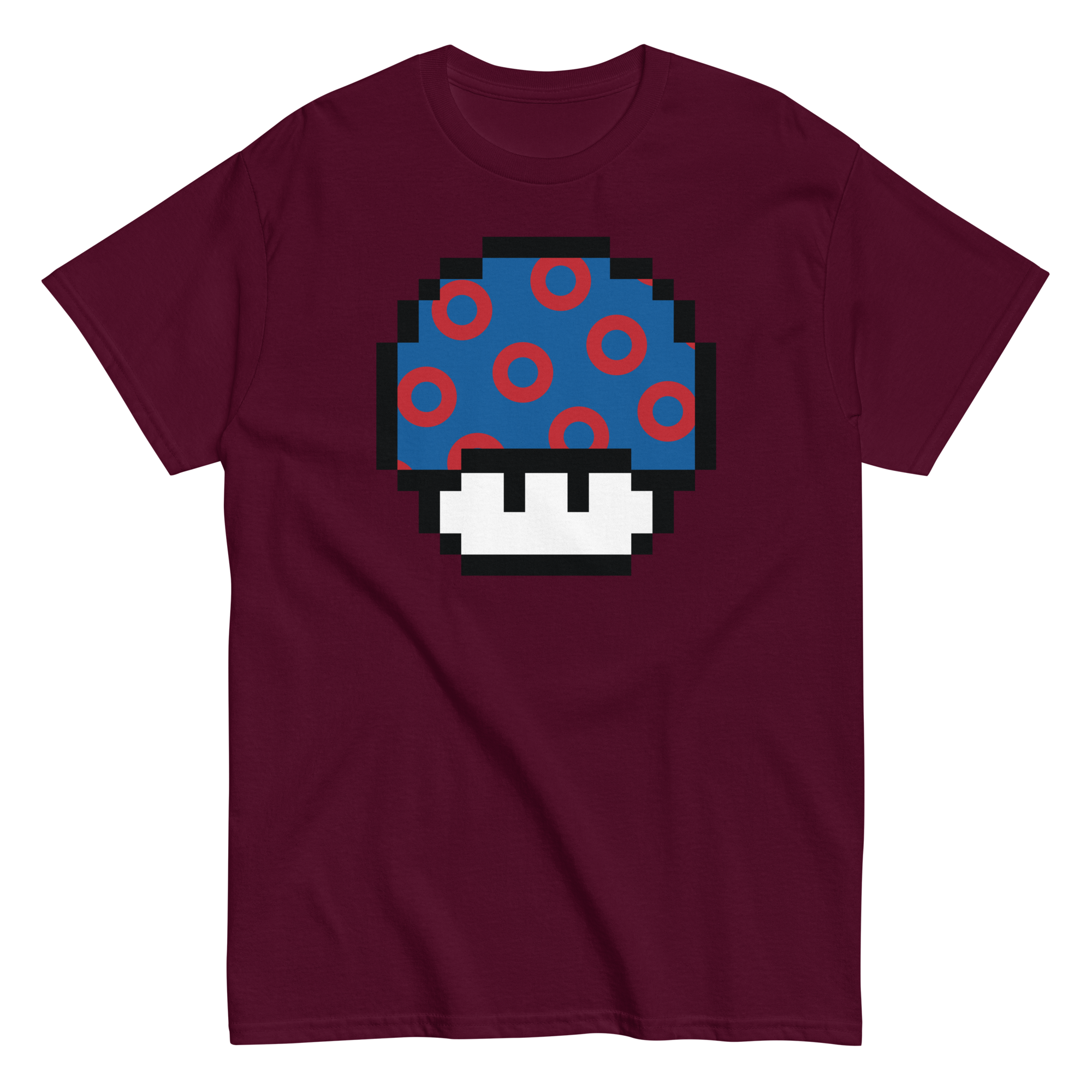 Fishman Donut Pixellated Super Mushroom Tee