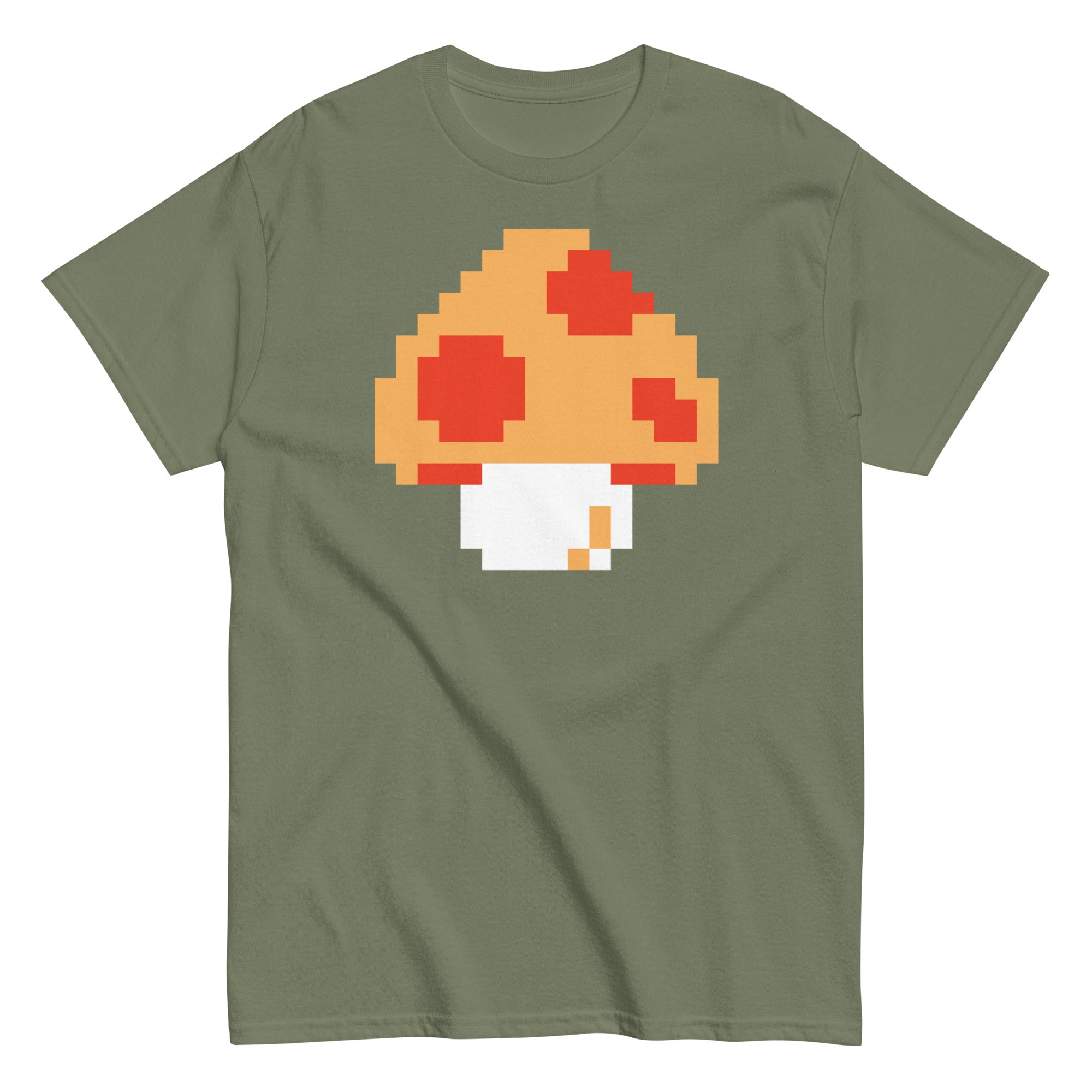 Pixellated Mega Mushroom Video Game Tee – SkipsBazaar