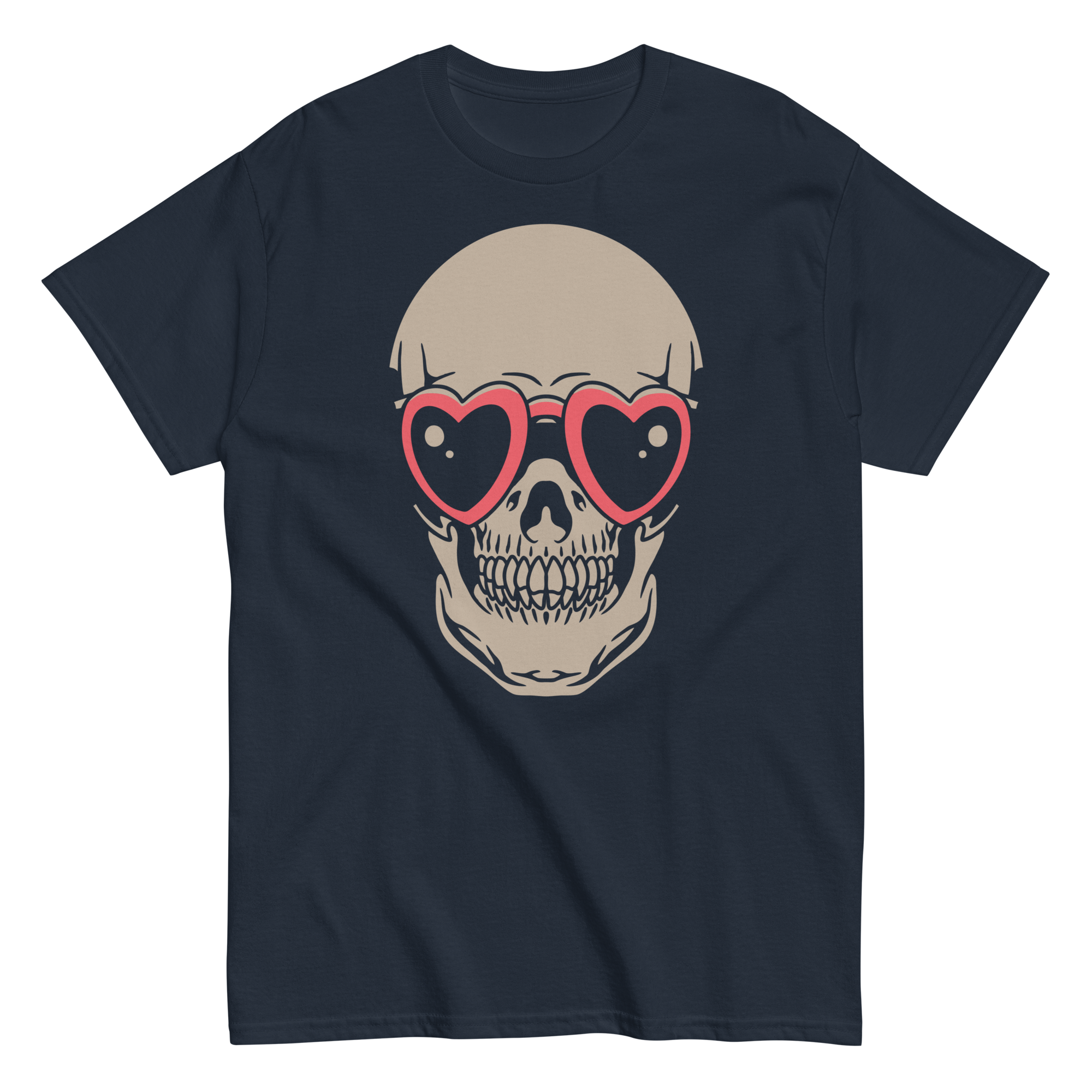 Skull Heart Sunglasses Graphic Tee