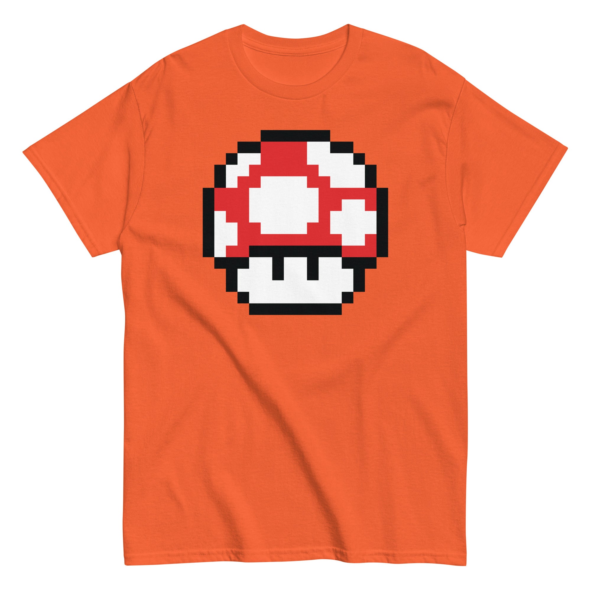 Pixellated 1-Up Mushroom Video Game Tee