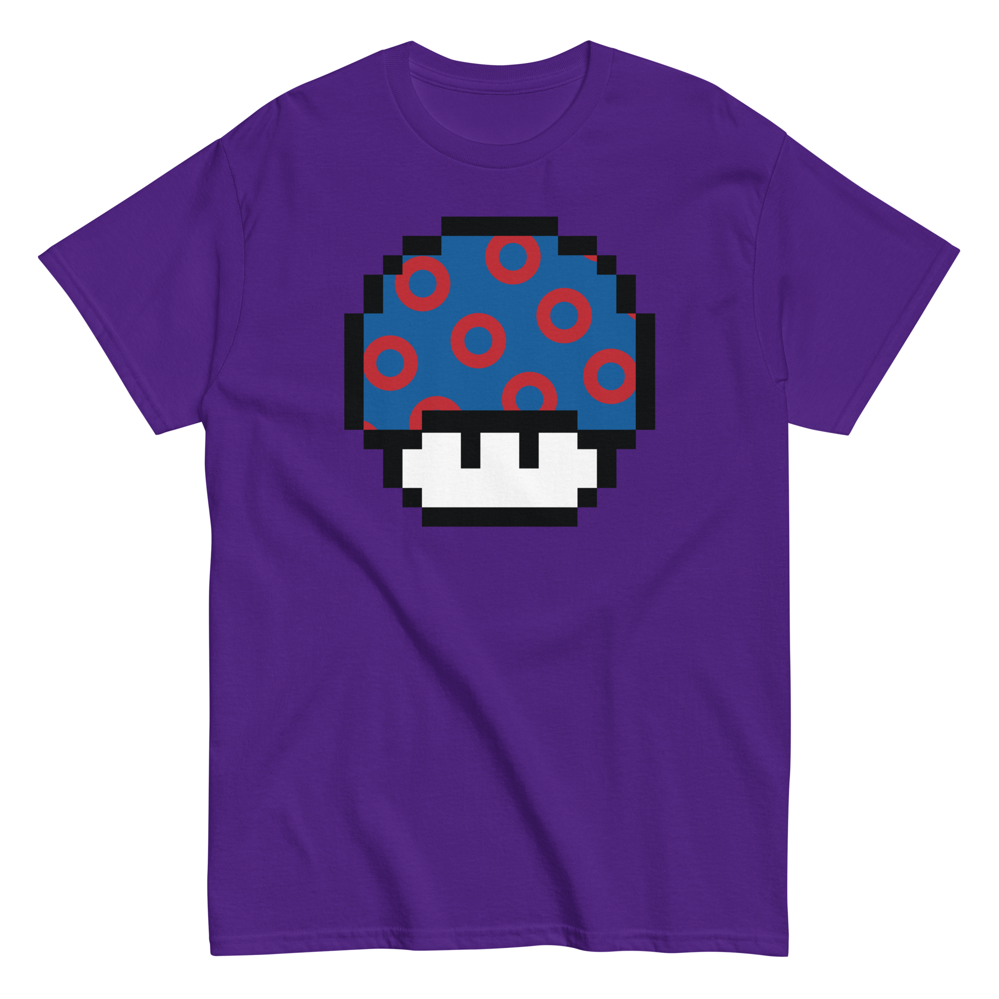 Fishman Donut Pixellated Super Mushroom Tee