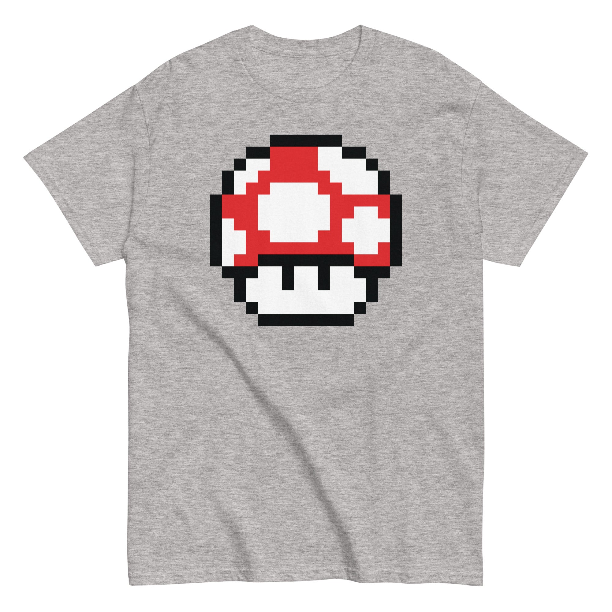 Pixellated 1-Up Mushroom Video Game Tee