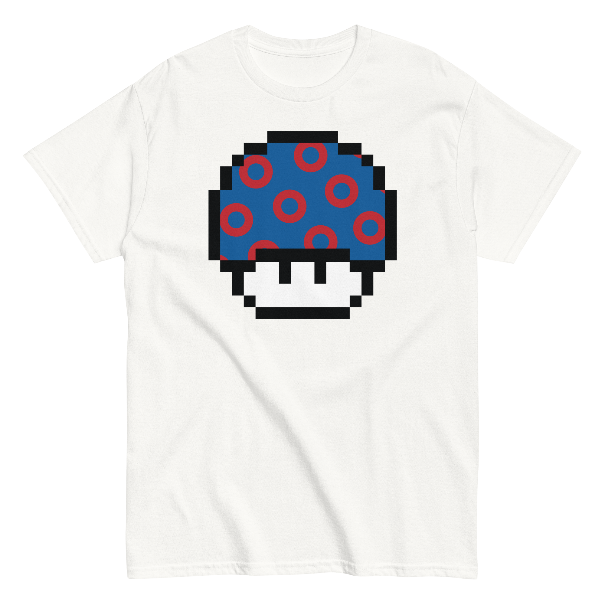 Fishman Donut Pixellated Super Mushroom Tee