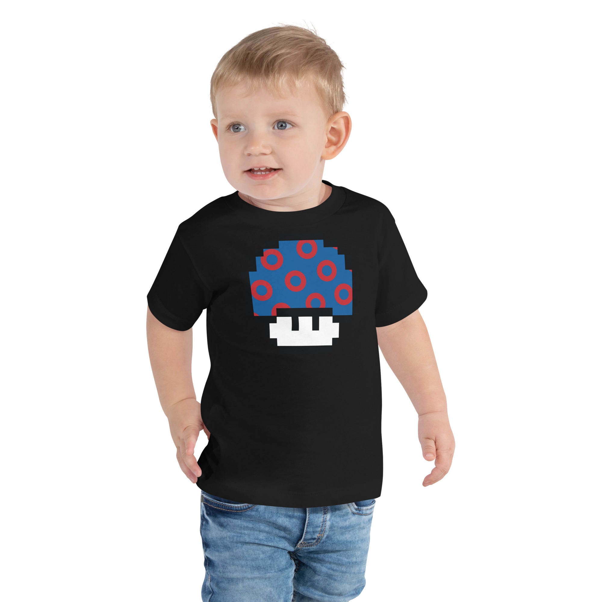 Fishman Donut Pixellated Super Mushroom Toddler Tee