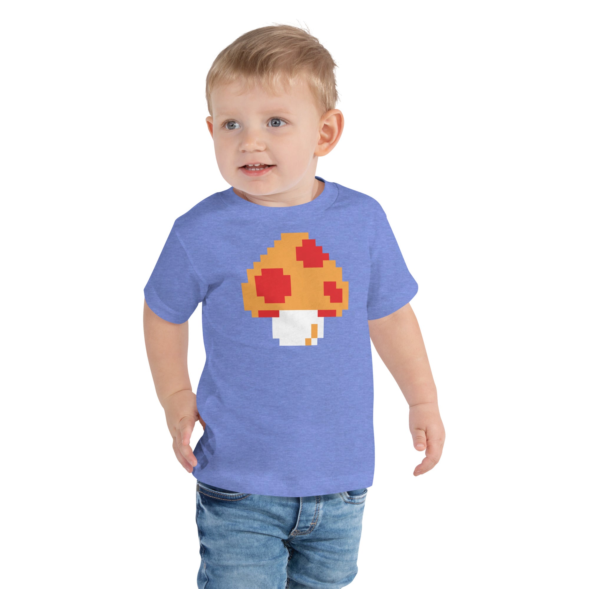 Pixellated Mega Mushroom Video Game Toddler Tee