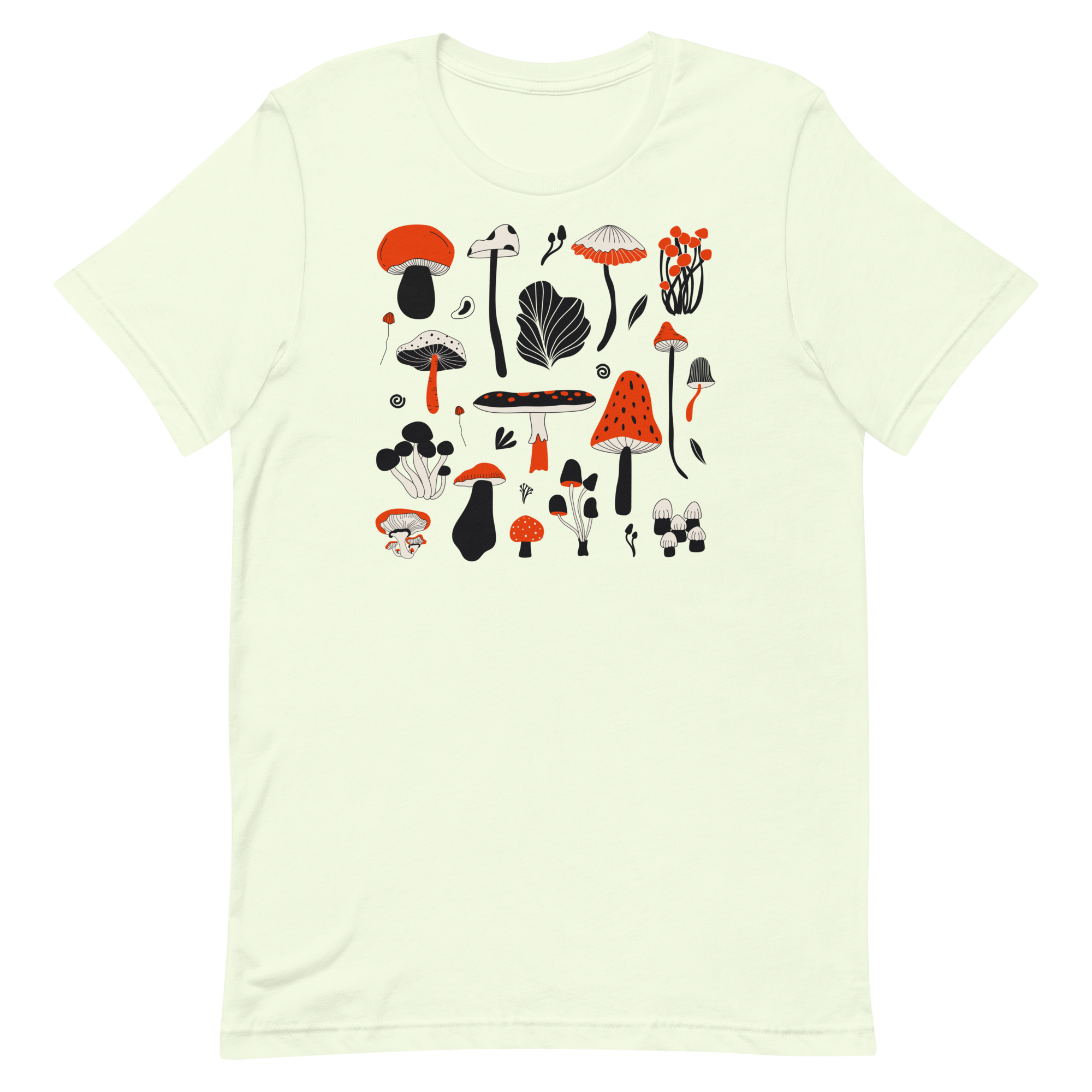 Illustrated Mushrooms Variety Graphic Tee