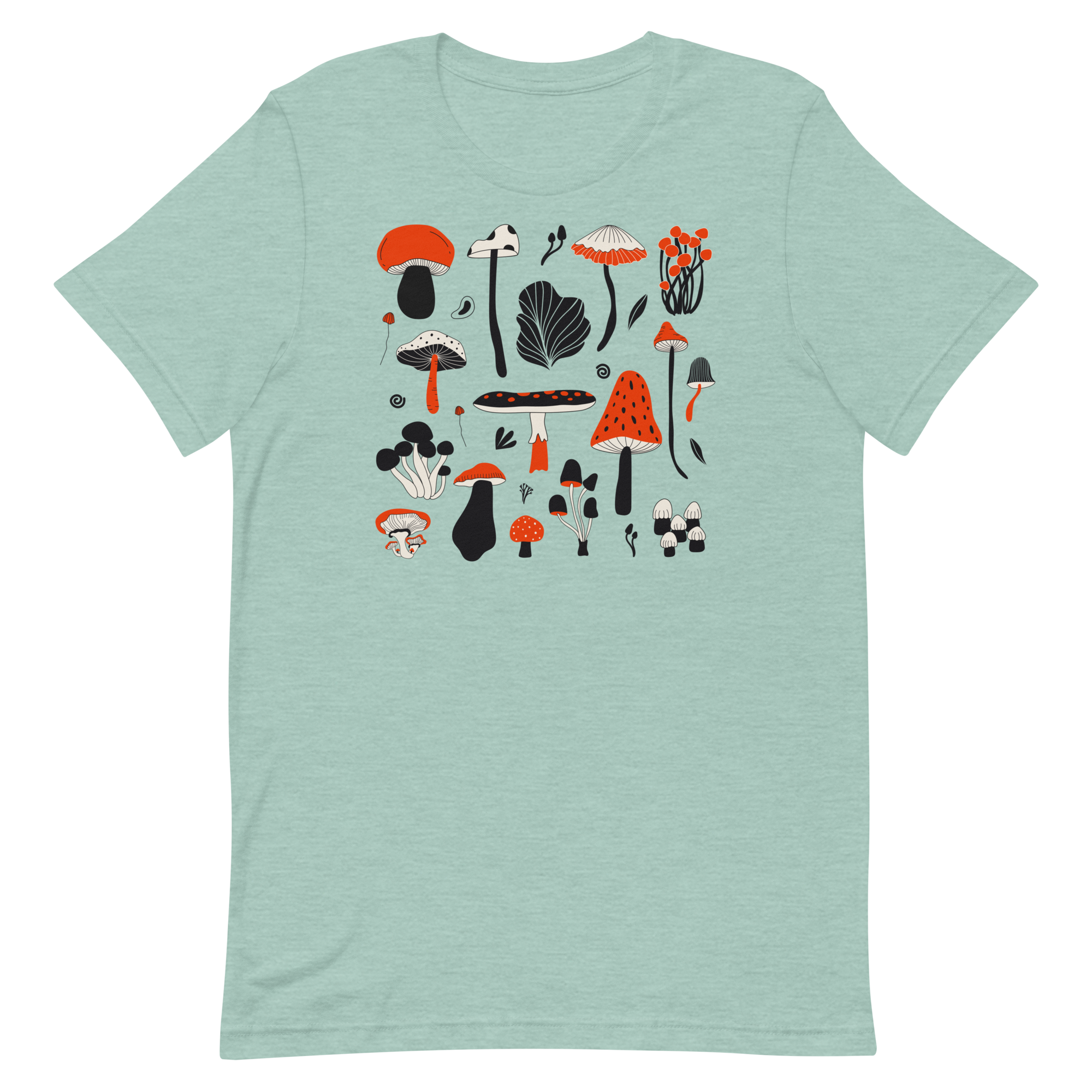 Illustrated Mushrooms Variety Graphic Tee