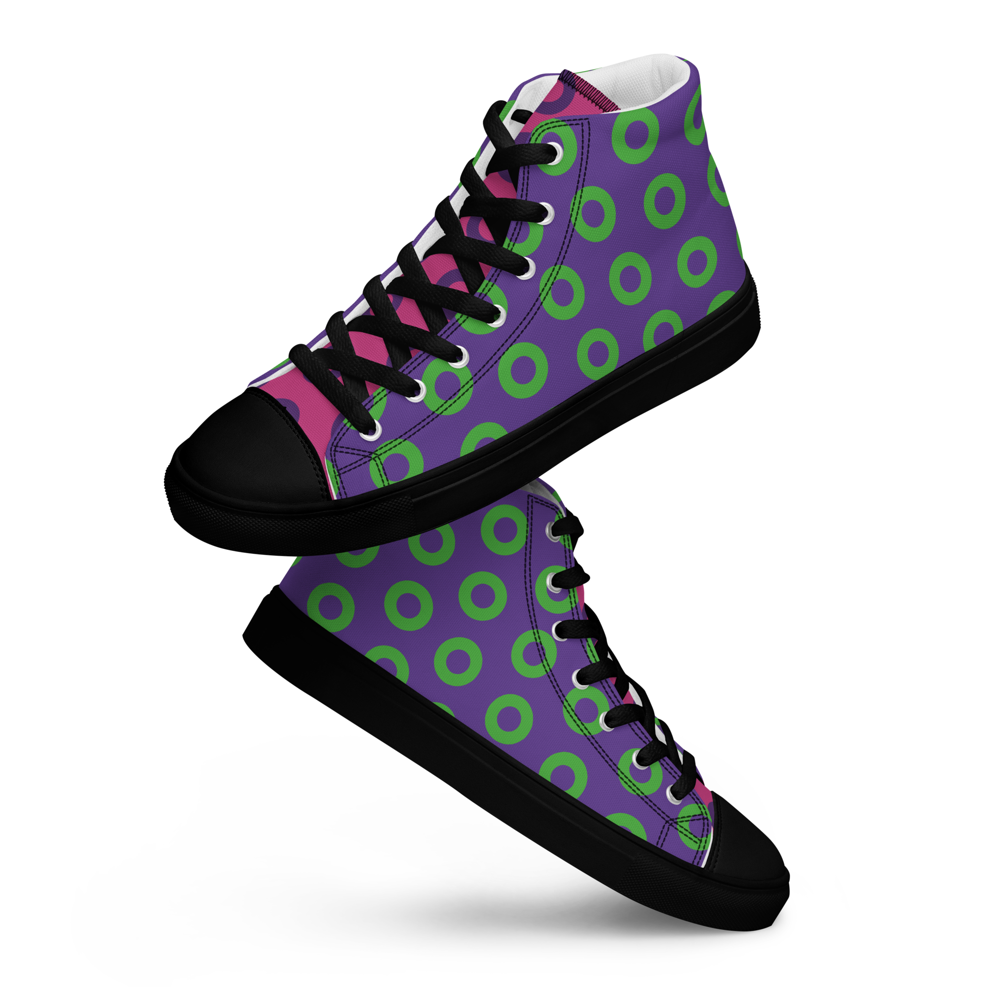 Fishman Purple/Green Donut High Tops