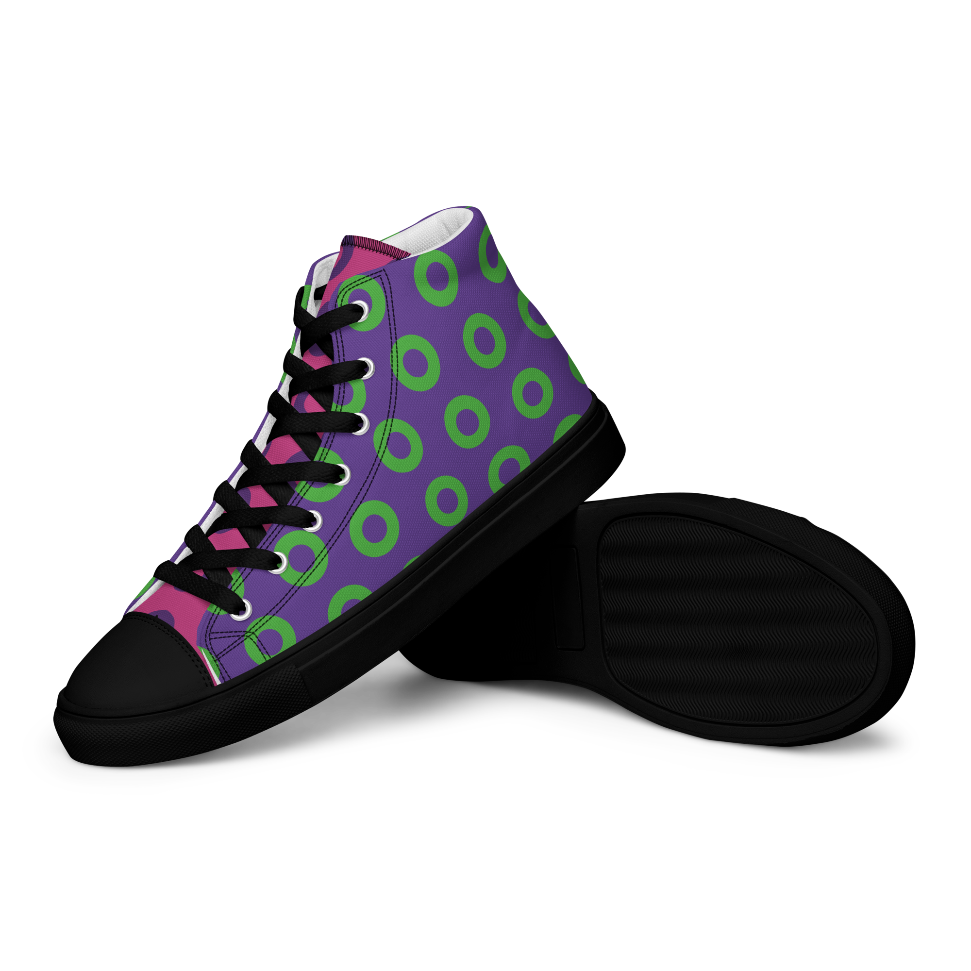 Fishman Purple/Green Donut High Tops