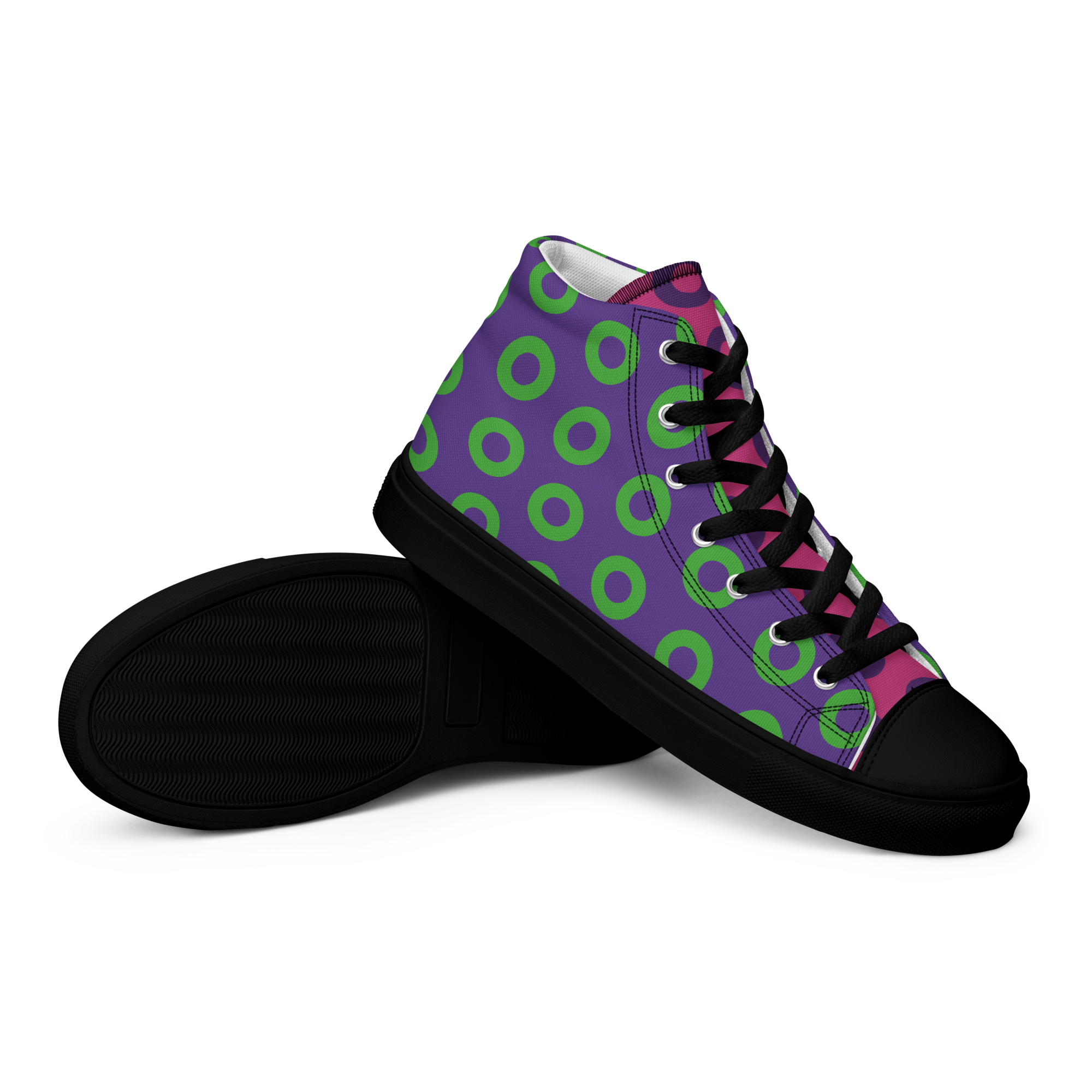 Fishman Purple/Green Donut High Tops